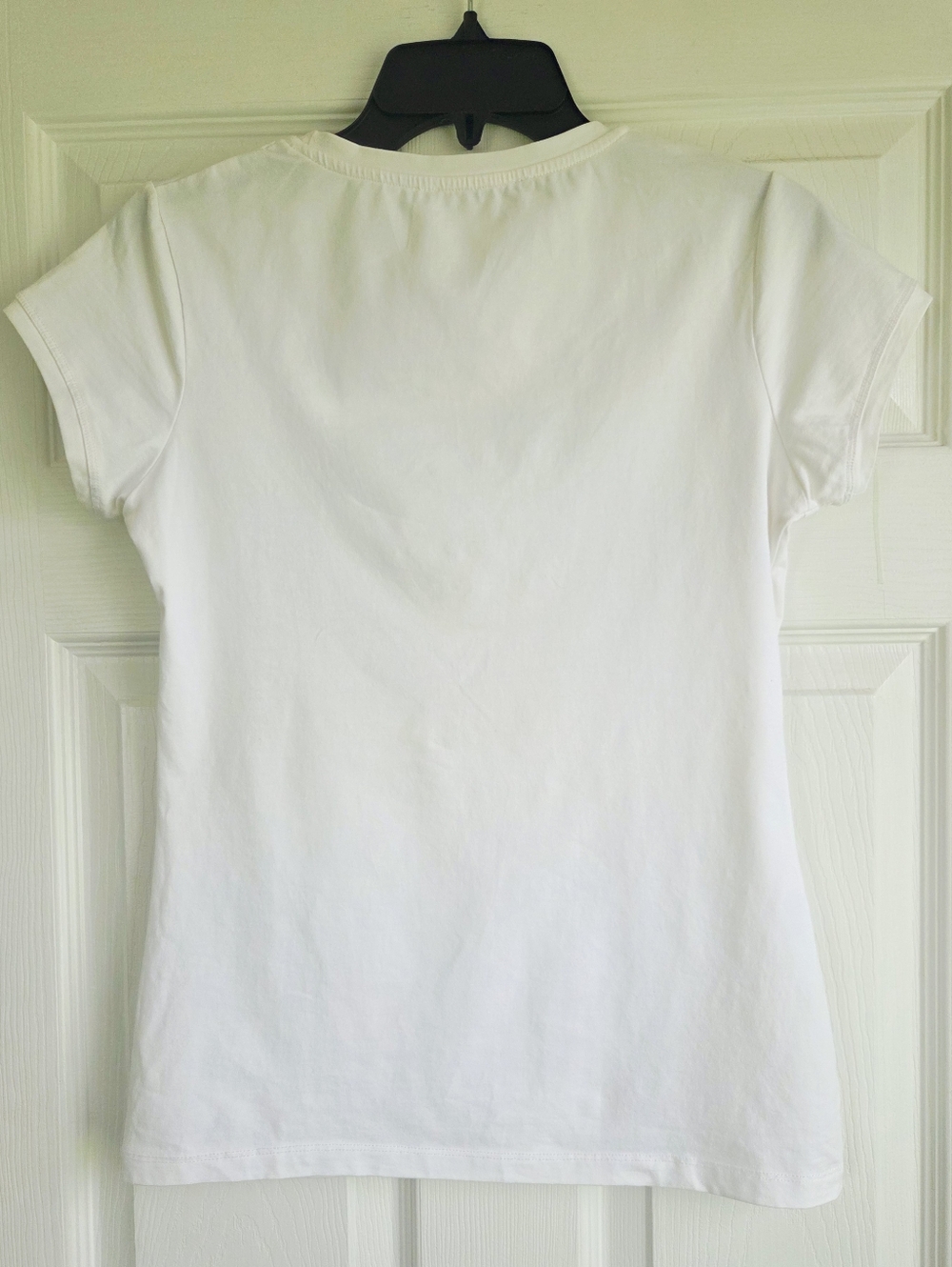 Vintage!!! GUCCI ✨️ Women's White Cotton Crystal Logo Stretch T-Shirt Size S - Picture 14 of 15